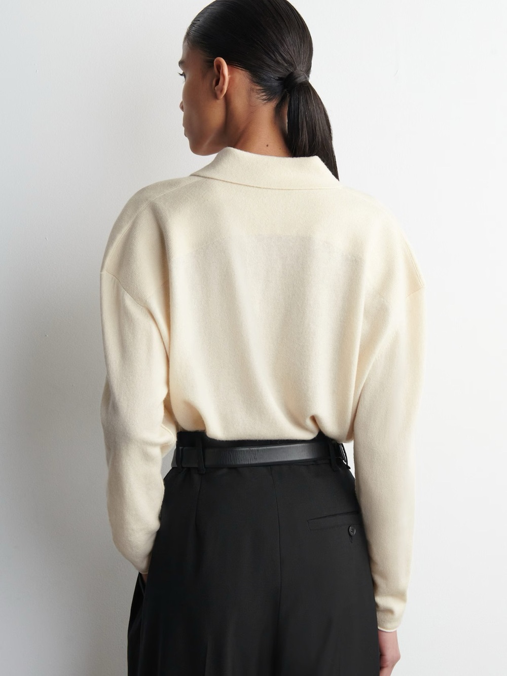 NWT (size small) COS MERINO WOOL-YAK ZIP-UP POLO SHIRT - Picture 4 of 9